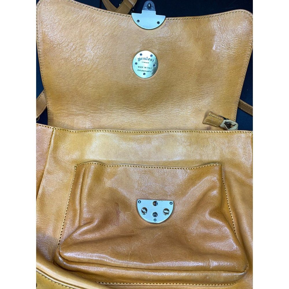 Pratesi Firenze Satchel Convertible Shoulder Bag Italian Calf Leather Co… - Picture 11 of 12